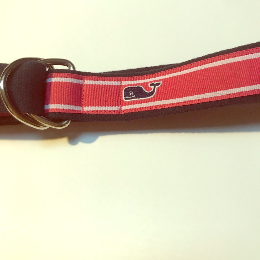 Women’s vineyard vines belt pink and navy size L